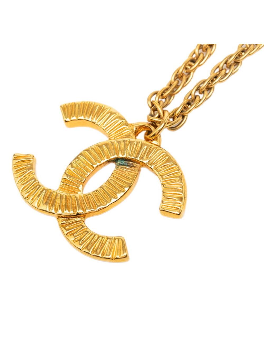 Chanel Cc Logo Chain Pendant Necklace #371571C88B
